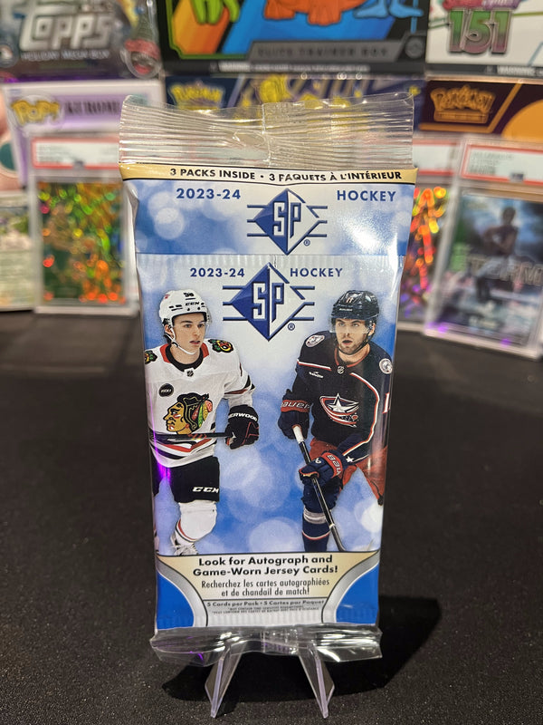 2023-24 SP Hockey 3 pack hangers (15 cards)