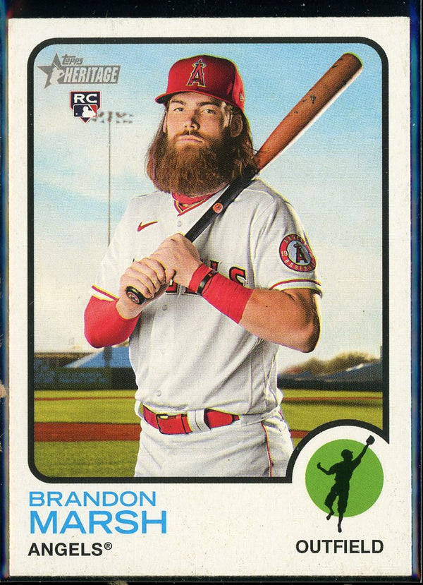 2022 Topps Heritage #176d Brandon Marsh Team Name Color Swap Variation