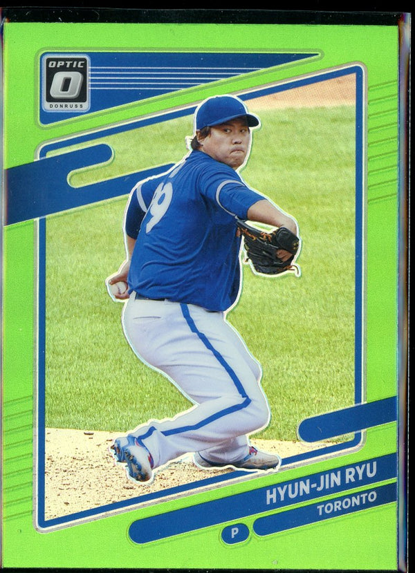 2021 Donruss Optic #172 Hyun-Jin Ryu Lime Green