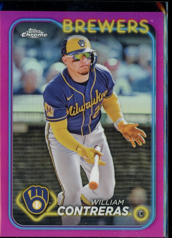 2024 Topps Chrome #24 William Contreras Pink Refractor