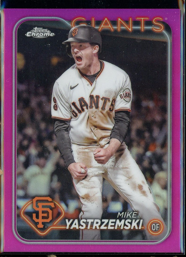 2024 Topps Chrome #87 Mike Yastrzemski Pink Refractor