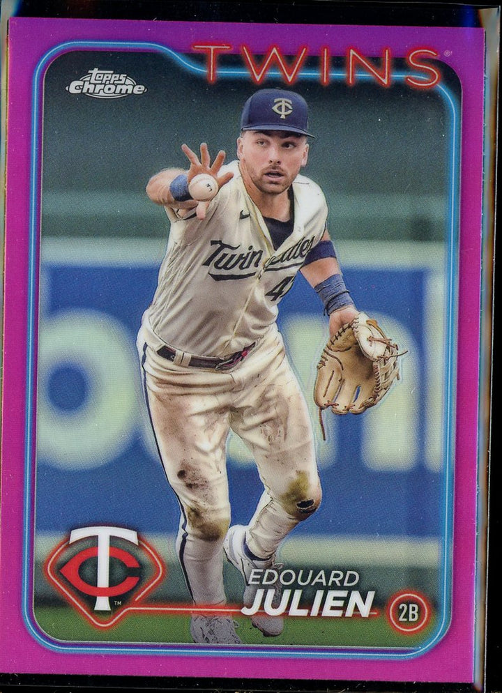 2024 Topps Chrome #152 Edouard Julien Pink Refractor