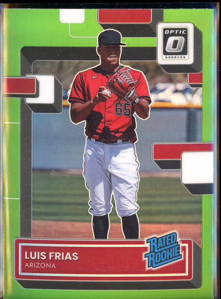 2022 Donruss Optic #63 Luis Frias Lime Green Prizm