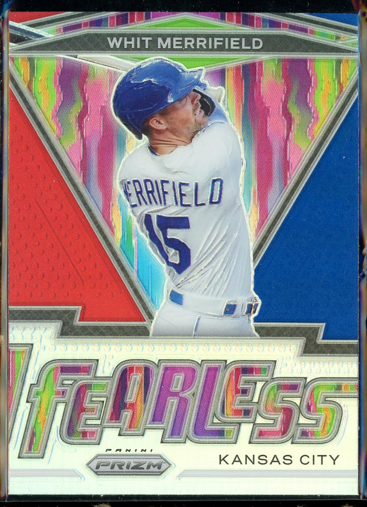 2021 Panini Prizm #FR-7 Whit Merrifield Fearless Purple Prizm