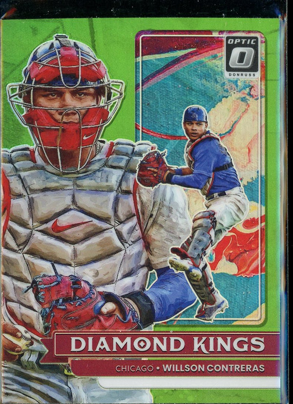 2022 Donruss Optic #24 Willson Contreras Lime Green Prizm