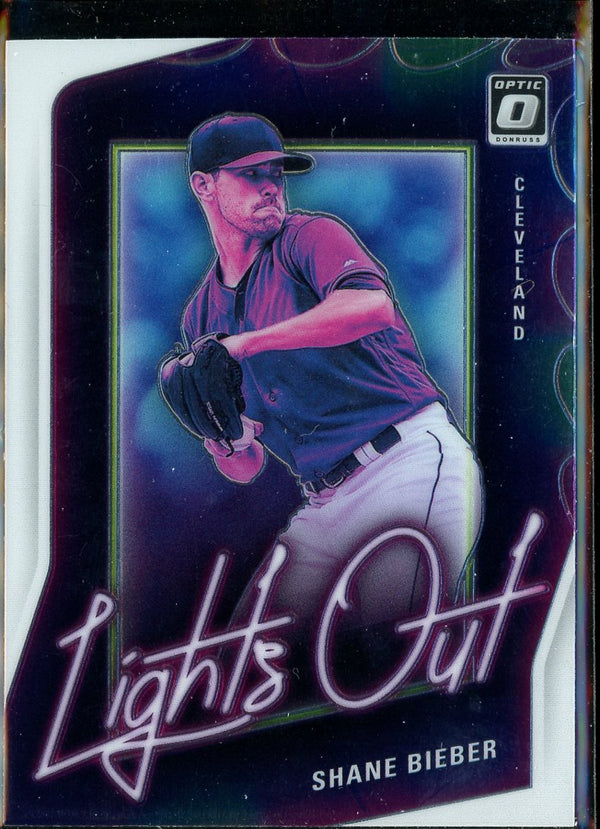 2021 Donruss Optic #LO15 Shane Bieber Lights Out Holo