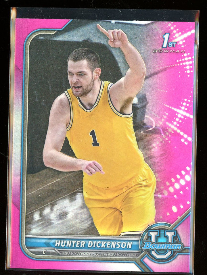 2021-22 Bowman University #77 Hunter Dickinson Pink