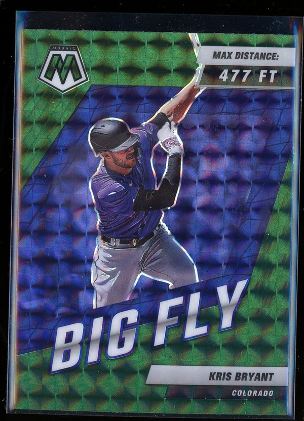 2022 Panini Mosaic #BF-4 Kris Bryant Big Fly Green Mosaic