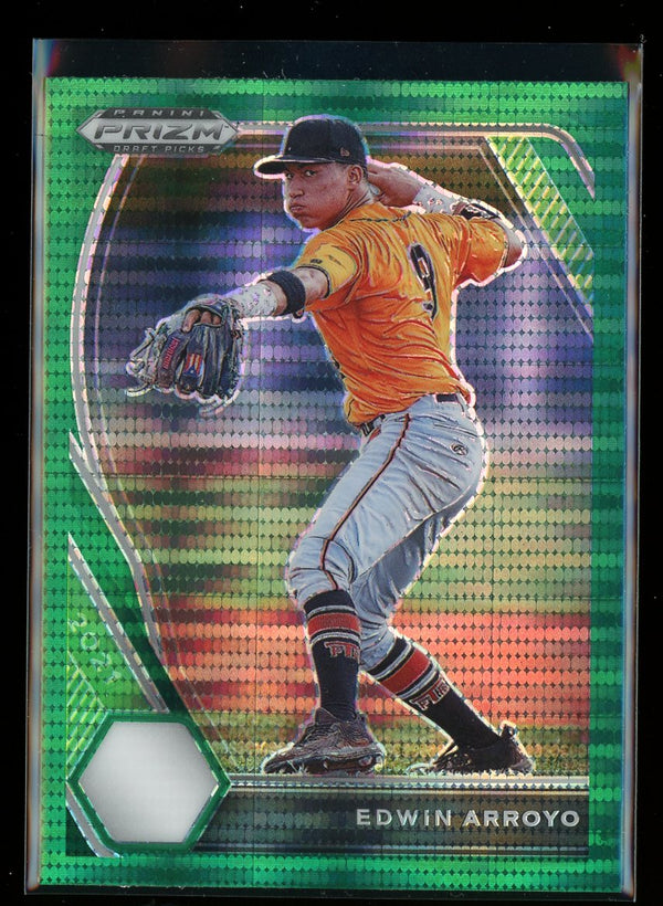 2021 Panini Prizm Draft Picks #PDP48 Edwin Arroyo Hyper Green & Yellow Prizm