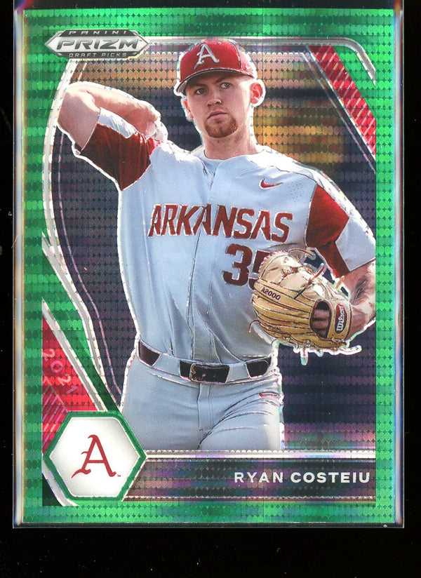 2021 Panini Prizm Draft Picks #PDP212 Ryan Costeiu Green Pulsar Prizm