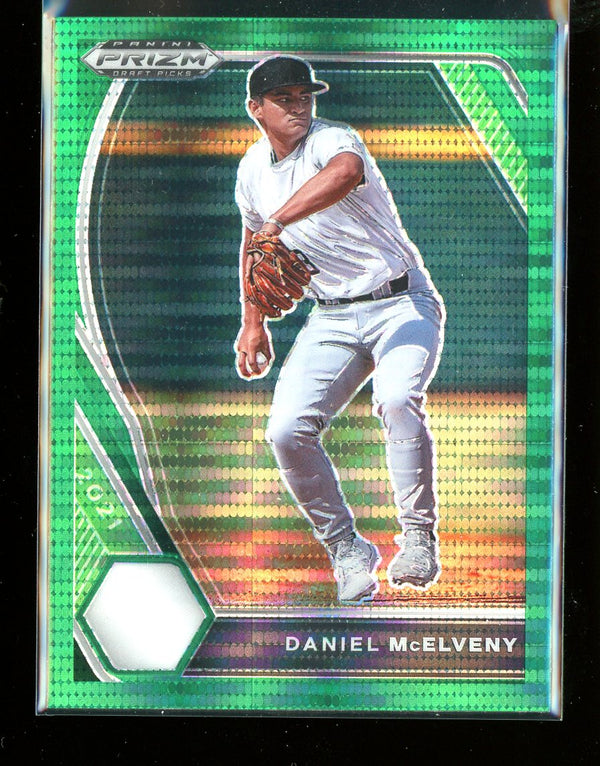 2021 Panini Prizm Draft Picks #PDP166 Daniel McElveny Green Pulsar Prizm