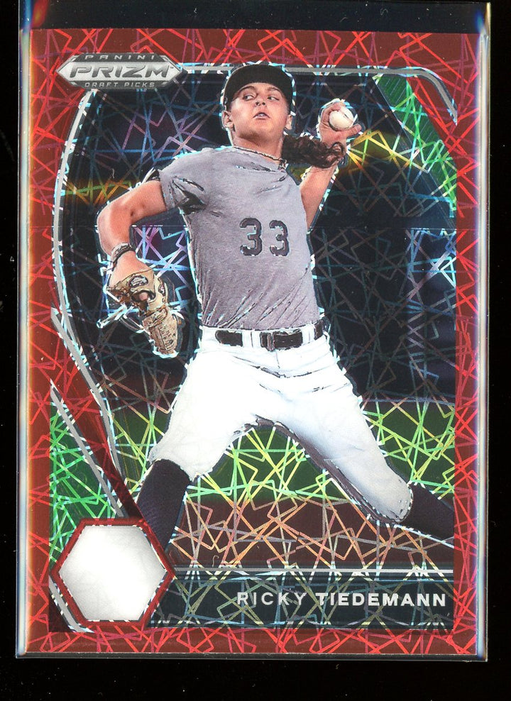 2021 Panini Prizm Draft Picks #PDP91 Ricky Tiedemann Red Velocity Prizm