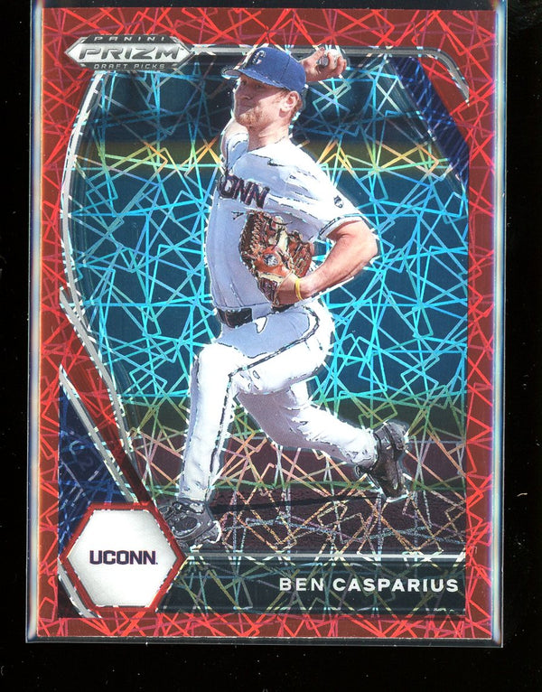 2021 Panini Prizm Draft Picks #PDP162 Ben Casparius Red Wave Prizm