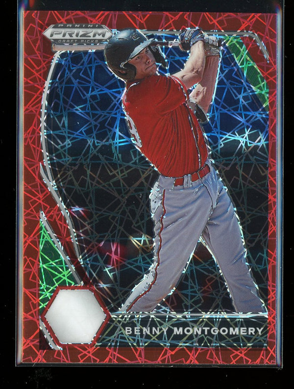 2021 Panini Prizm Draft Picks #PDP8 Benny Montgomery Red Wave Prizm