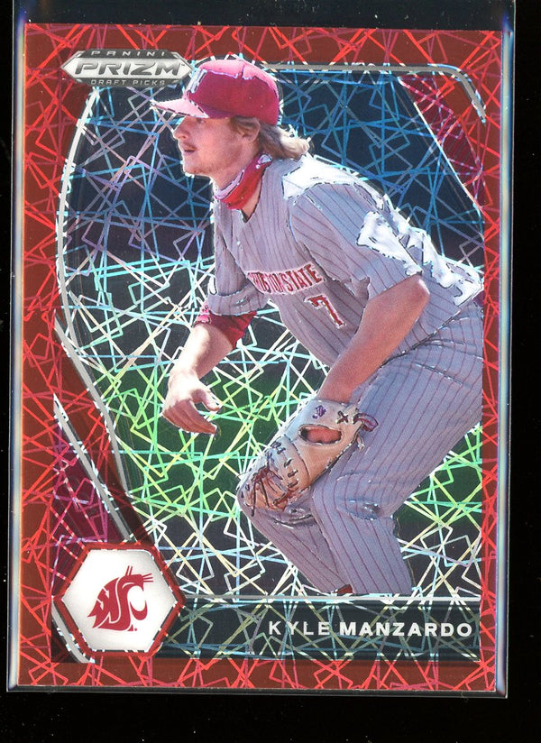 2021 Panini Prizm Draft Picks #PDP63 Kyle Manzardo Red Wave Prizm