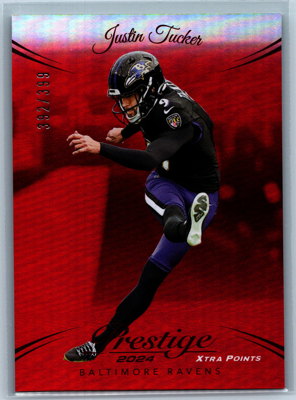 2024 Panini Prestige #27 Justin Tucker Red Premium Xtra Points