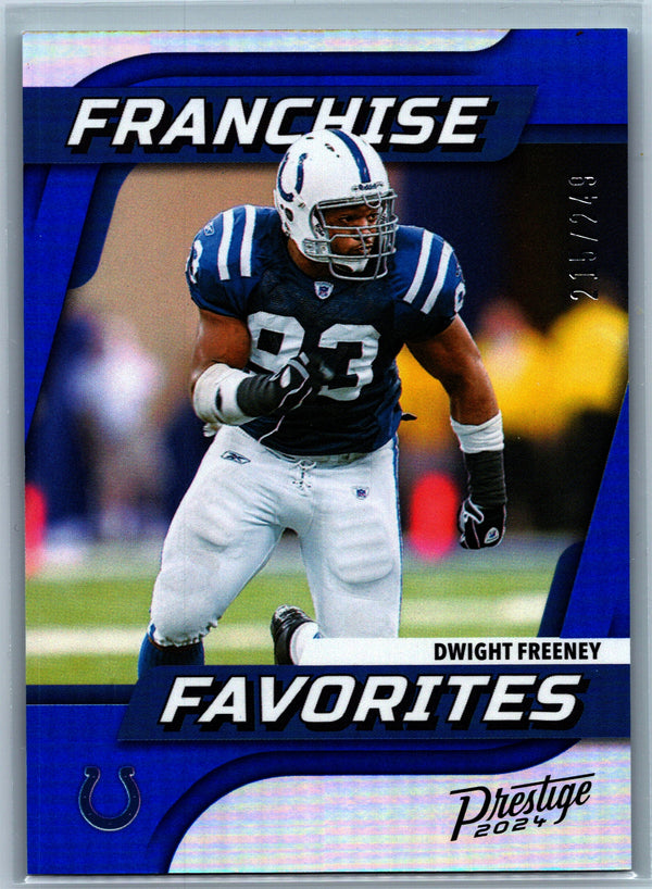 2024 Panini Prestige #4 Dwight Freeney Franchise Favorites Blue Xtra Points/249