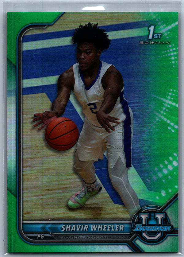 2021-22 Bowman University #46 Sahvir Wheeler Aqua #/250