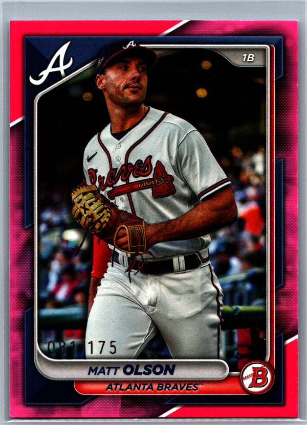 2024 Bowman #54 Matt Olson Pink #/175