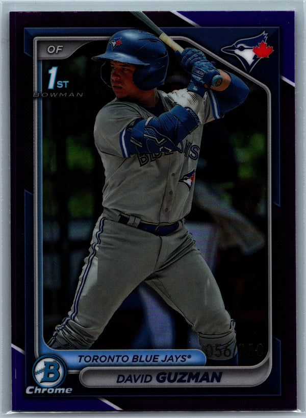 2024 Bowman #BCP-114 David Guzman Prospects Purple RayWave Refractors #/250