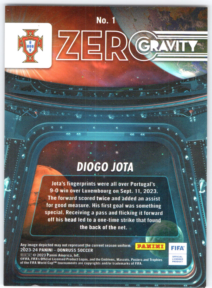 2023-24 Donruss #1 Diogo Jota Zero Gravity