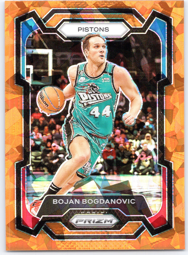 2023-24 Panini Prizm #44 Bojan Bogdanovic Prizms Orange Ice