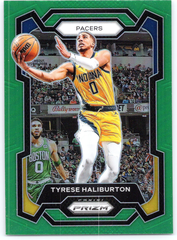 2023-24 Panini Prizm #102 Tyrese Haliburton Prizms Green