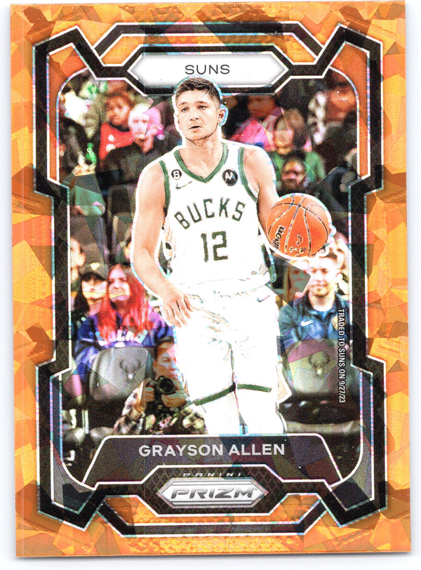 2023-24 Panini Prizm #226 Grayson Allen Prizms Orange Ice