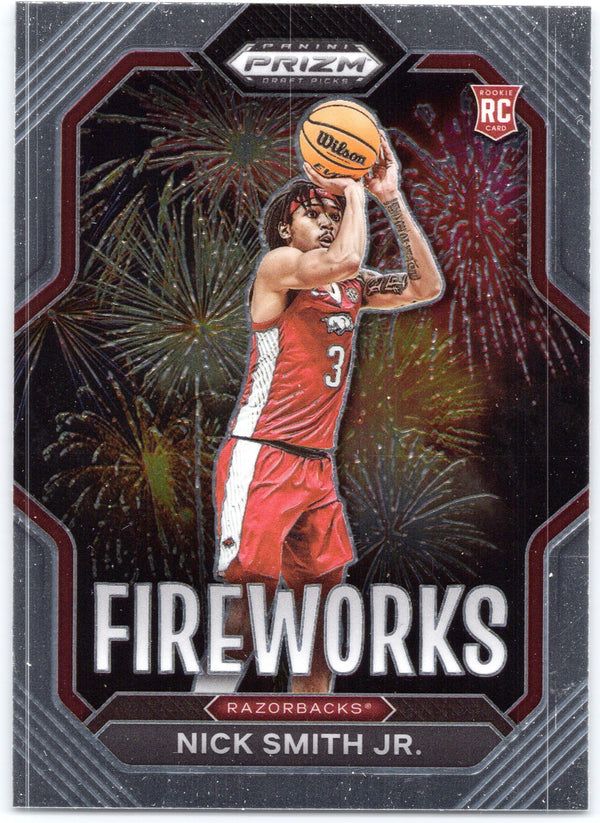 2023 Panini Prizm Draft Picks #4 Nick Smith Jr. Fireworks