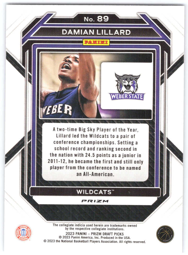 2023 Panini Prizm Draft Picks #89 Damian Lillard Red Ice