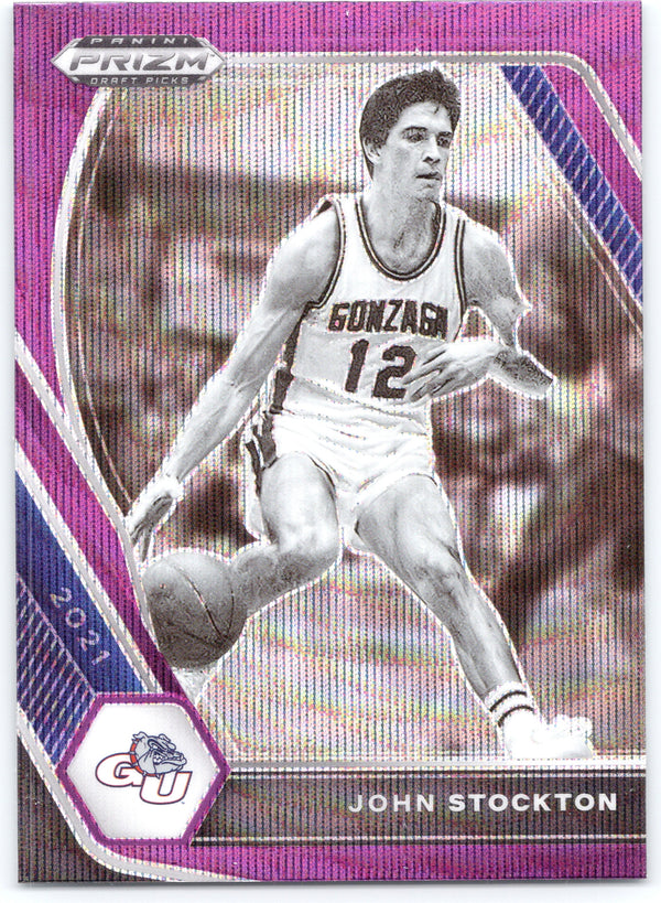 2021 Panini Prizm Draft Picks #87 John Stockton Purple Wave