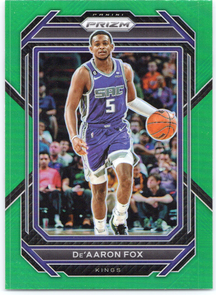 2022-23 Panini Prizm #118 De'Aaron Fox Prizms Green