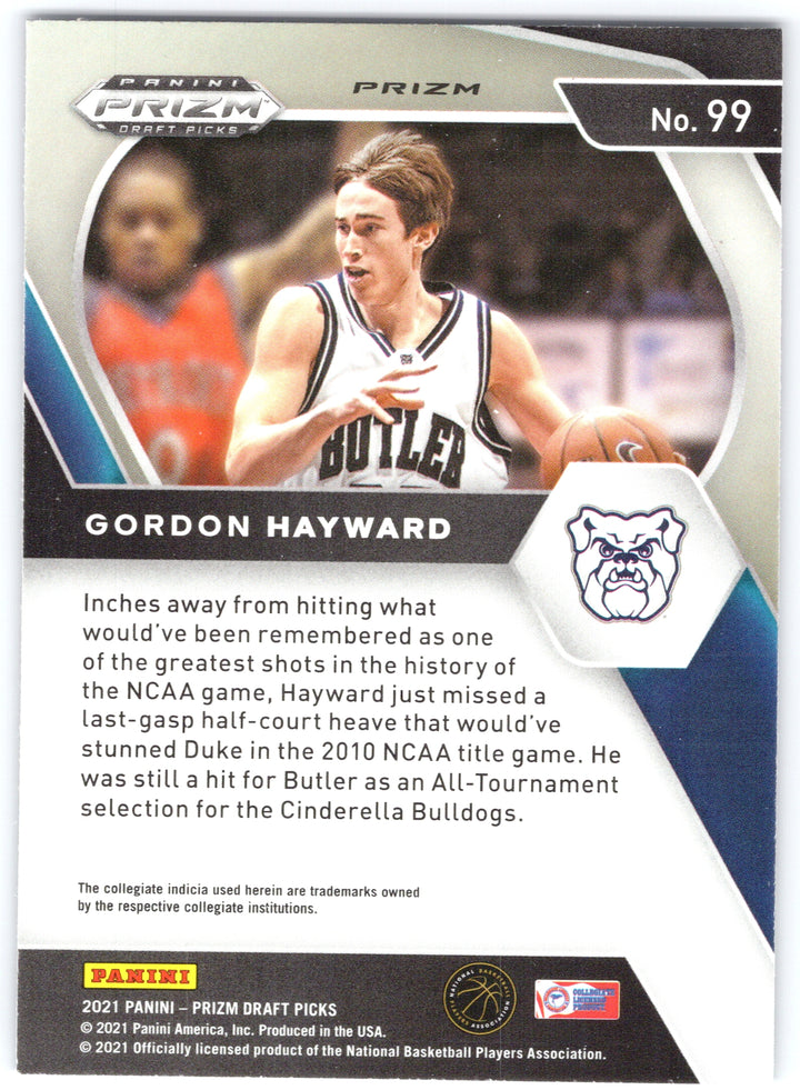 2021 Panini Prizm Draft Picks #99 Gordon Hayward Purple Wave