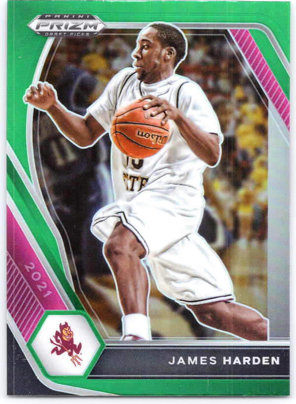 2021 Panini Prizm Draft Picks #53 James Harden Green