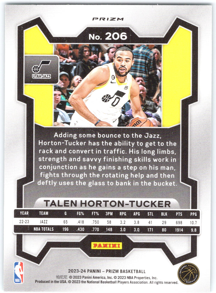 2023-24 Panini Prizm #206 Talen Horton-Tucker Prizms Green