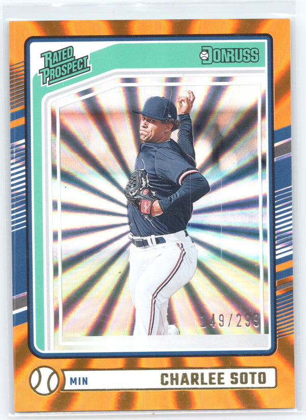 2024 Donruss #163 Charlee Soto Orange Laser #/299