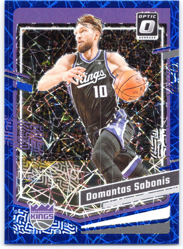 2023-24 Donruss Optic #142 Domantas Sabonis Blue Velocity