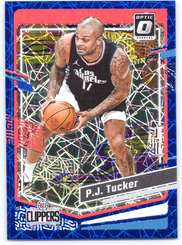 2023-24 Donruss Optic #185 P.J. Tucker Blue Velocity