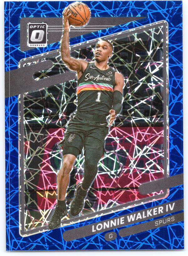 2021-22 Donruss Optic #16 Lonnie Walker IV Blue Velocity