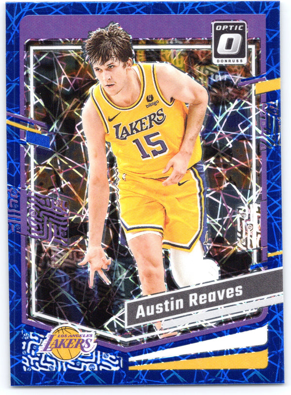 #160 Austin Reaves Blue Velocity