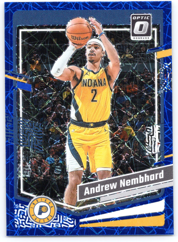 2023-24 Donruss Optic #3 Andrew Nembhard Blue Velocity