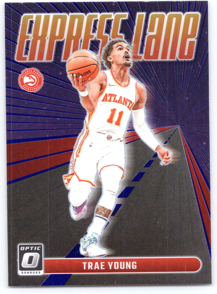 2023-24 Donruss Optic #22 Trae Young Express Lane Purple