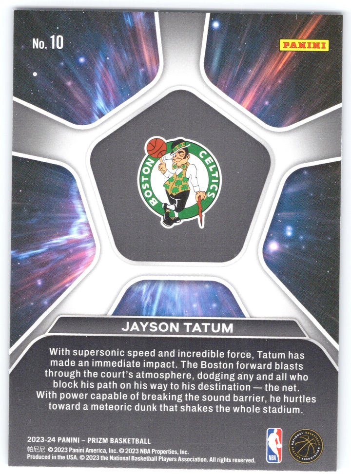 2023-24 Panini Prizm #10 Jayson Tatum Deep Space