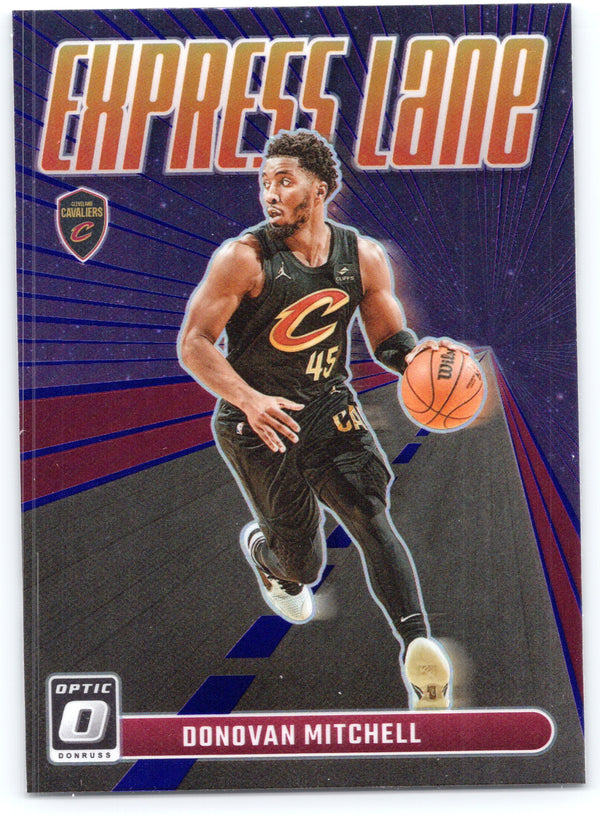 2023-24 Donruss Optic #19 Donovan Mitchell Express Lane Purple