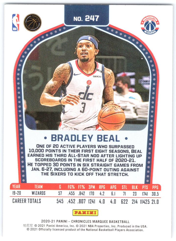 2020-21 Panini Chronicles #247 Bradley Beal