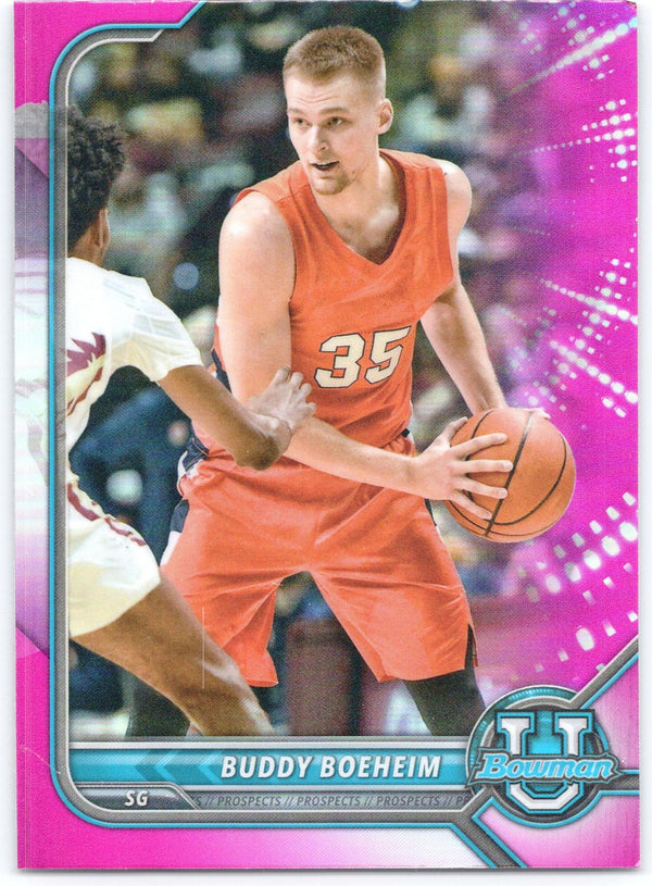 2021-22 Bowman University #100 Buddy Boeheim Pink