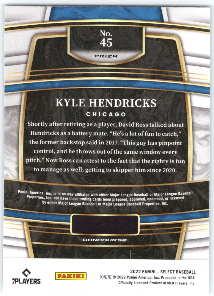 2022 Panini Select #45 Kyle Hendricks Scope