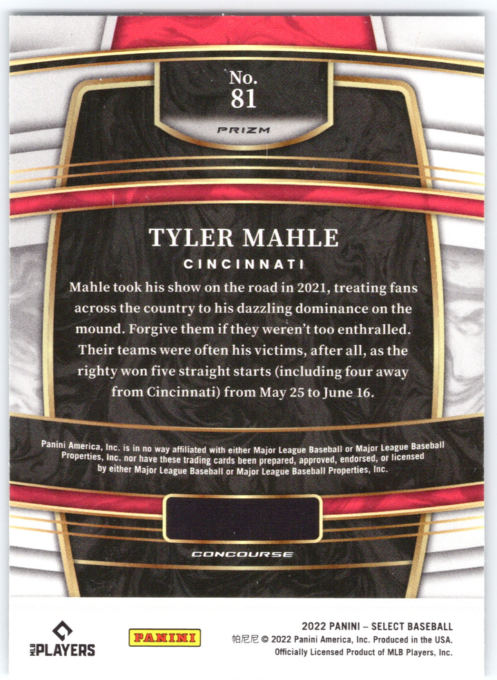 2022 Panini Select #81 Tyler Mahle Scope