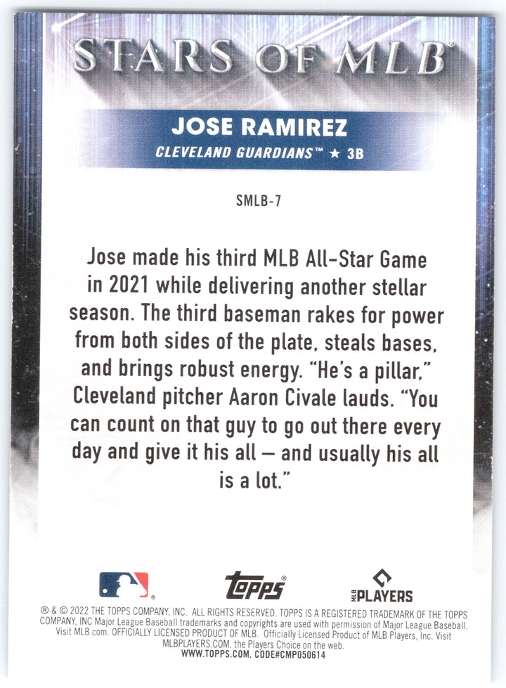 2022 Topps #SMLB-7 Jose Ramirez Stars of MLB