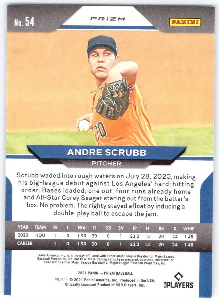 2021 Panini Prizm #54 Andre Scrubb Green Prizm